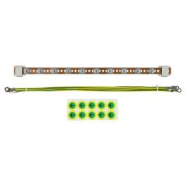 Lanview Set de Cable de Tierra para Armarios 19" - 10 Puntos de Conexión, Barra Cobre 400mm, 4 Cables Amarillo-Verde 4mm, Base 1U Precio: 46.78999941. SKU: B15CBD9VH8