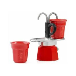 Bialetti Mini Express Cafetera Italiana Roja Aluminio 0.09 L 2 Tazas