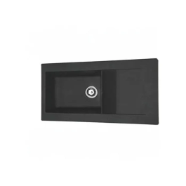 Stradour Fregadero Lierra 1000x500mm 1 Cubeta Grande Empotrado Negro Fabricación Francesa