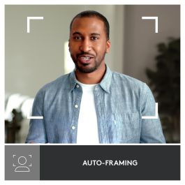 Logitech Brio 500 Webcam Full HD 1080p, Campo Visual Ajustable 90°/78°/65°, Enfoque Automático, Grafito