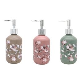 DKD Home Decor Dosificador Romantico Marron Claro Rosa Palo Cristal Abs Flores 7 x 18.5 x 7 cm 400ml (12 Unidades) Precio: 21.49999995. SKU: B1CFCS9HNY