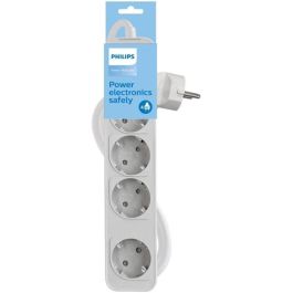 Philips CHP2144W/12 Base Múltiple con Interruptor, 4 Tomas, Cable 1.5 m, Color Blanco - Regleta de Enchufes para Hogar y Oficina Precio: 6.3525. SKU: B17RQ7GH69