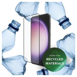 dbramante1928 Protector de Pantalla para Samsung Galaxy S23, PET 9H, Resistente a Rayones y Anti-huellas, Negro, Transparente, 1 Unidad