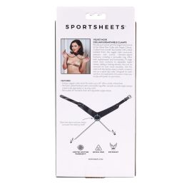 Cadena Con Pinzas Para Pezones Sportsheets Velvet Noir