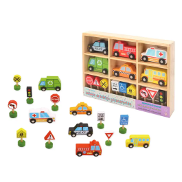 Imaginovo Juego Infantil de Madera Vehículos y Señales de Tráfico +3 Años 16 Piezas 30x22x4cm Precio: 25.95000001. SKU: B1B8H6AMQF