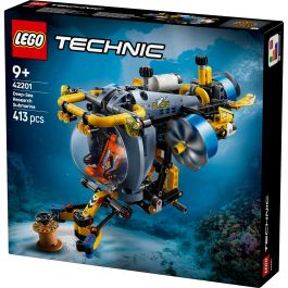 LEGO 42201 Submarino de Aguas Profundas Technic Set de Construcción con 3 Hélices y Brazo Extensible - Edad +9 Años