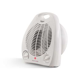 Argon Calefactor Eléctrico Blanco 2000W con Termostato Ajustable, Seguridad por Sobrecalentamiento, 22x26x12 cm (Set de 6)