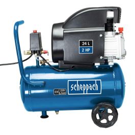 Scheppach HC26 Compresor de aire horizontal 24L 1500W 8 bares con 280ml aceite Scheppach HC26 Compresor de aire horizontal 24L 1500W 8 bares con 280ml aceite