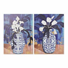 Cuadro Oriental DKD Home Decor Azul Marron 1.8 x 70 x 50 cm (2 Unidades) Precio: 15.49999957. SKU: B13T7E6CB7