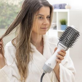 Cepillo Secador y Voluminizador Iónico Volumio InnovaGoods Blanco Gris 1000 W Cepillo Secador y Voluminizador Iónico Volumio InnovaGoods Blanco Gris 1000 W