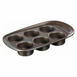 Pyrex Molde Bandeja Magdalenas Asimetria Acero Antiadherente 29x18x5 cm. Apto Horno (250°C), Lavavajillas y Fácil Limpieza.