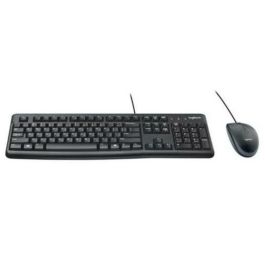 Teclado y Ratón Logitech MK120 Negro Qwerty Español (10 Unidades)