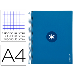 Antartik Cuaderno espiral A4 micro forrado 120 hojas 90gr cuadro 5mm 5 bandas azul marino Precio: 8.49999953. SKU: B13Z42RQ7Q