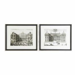 Cuadro Neoclasico DKD Home Decor Blanco Negro 3 x 46 x 56 cm (2 Unidades)