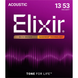 Elixir Juego Acústica Nanoweb 80/20 Bronze Hd Light 13-53 Cuerdas para Guitarra Precio: 17.5000001. SKU: B1JNCZR968