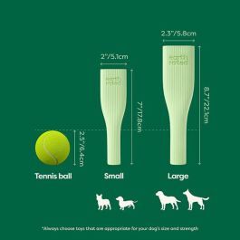 Earth Rated Juguete Mordedor Dispensador de Golosinas para Perros | Caucho Natural Duradero Talla L | Lavavajillas y Congelador | Color Verde