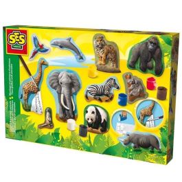 SES Creative Kit de Moldear y Pintar Animales de Yeso | Manualidades Infantiles para Crear y Decorar 11 Figuras de Zoo como Elefantes, Cebras y Tigres Precio: 24.50000014. SKU: S7147704