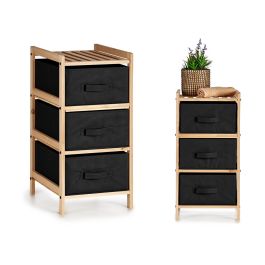 Kipit Estantería de Bambú con 3 Cajones Negra 36x34x66 cm - Almacenamiento Compacto y Elegante (2 Unidades) Precio: 46.49999992. SKU: B1HZLJKW4H