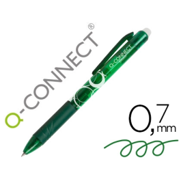 Q-connect Bolígrafo Retractil Borrable Gel 0,7 mm Color Verde Precio: 11.79000042. SKU: B16S6L8F28