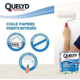 Quelyd QUE3549210001317 Pasta para empapelar Polvo no tejido para todo tipo de habitaciones Aplicación en paredes Envase 300 g