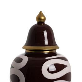 Tibor Blanco-Marrón Porcelana Decoración 19 X 19 X 48 cm