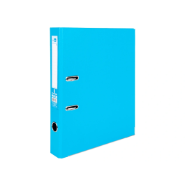 Liderpapel Archivador de palanca Documenta Folio Forrado PVC con Rado, Compresor Metálico, Lomo 52 mm, Celeste