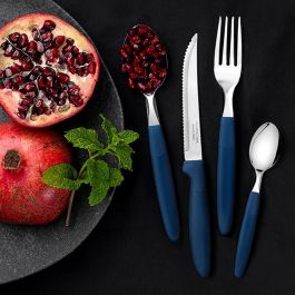 Tramontina Cuchillos de Asado Ipanema Azul 21,3 cm 3 uds Acero Inoxidable Mango Polipropileno