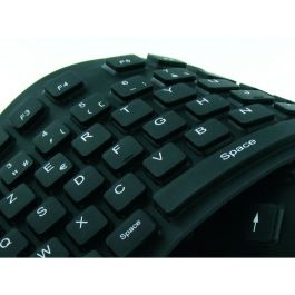 Mobility Lab ML300559 Teclado USB Azerty Flexible y Enrollable, Impermeable a Derrames y Lavable, 107 Teclas