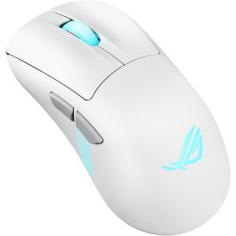 ASUS ROG 90MP04A0-BMUA10 Ratón Gaming Keris II Origin Blanco para Diestros Óptico Tri-Modo 42000 DPI Multi Color 6 Botones