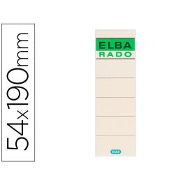 Etiquetas Adhesivas Elba Lomera Color Hueso 54x190 mm Pack De 10 Unidades