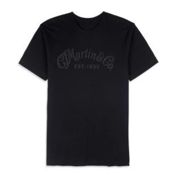 Martin Camiseta Tone On Tone Negra con Logo