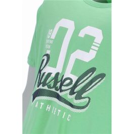 Camiseta de Manga Corta Hombre Russell Athletic Amt A30101 Verde Claro