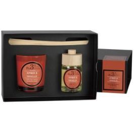 CERABELLA Setperf3 Set de Vela y Mikado Perfumado Ámbar-Vainilla – Cofre Regalo Difusor Varillas y Vela Aromática Precio: 30.50000052. SKU: B1ALY5R5PZ