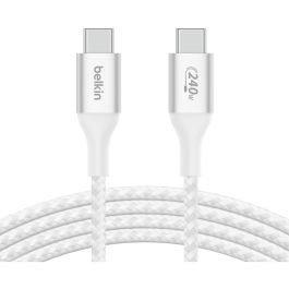 Belkin CAB015bt1MWH Cable USB-C a USB-C 1m Blanco Carga Rápida