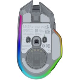 Razer Ratón Basilisk V3 Pro 35K Phantom White Edición Óptico RF Wireless + Bluetooth + USB Type-A Blanco