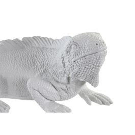 DKD Home Decor Lámpara Aplique Moderno de Pared con Diseño Iguana, Resina Blanca, 31x14x22 cm, Compatible con Bombilla E27 50W
