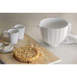 Kitchenaid Bol Cerámico 4,7 Litros Blanco, Apto para Microondas, Horno y Congelador, con Pico Vertedor y Asa Kitchenaid Bol Cerámico 4,7 Litros Blanco, Apto para Microondas, Horno y Congelador, con Pico Vertedor y Asa