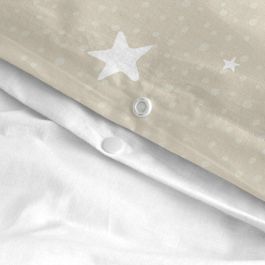 Juego de funda nórdica HappyFriday Basic Kids Beige Cuna de Bebé 2 Piezas Juego de funda nórdica HappyFriday Basic Kids Beige Cuna de Bebé 2 Piezas