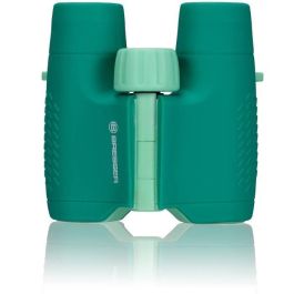 Bresser BRE4007922069586 Prismáticos JUNIOR para niños, 6x aumento, robustos y ergonómicos, color verde