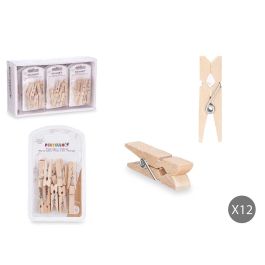 Set 12 Pinzas Madera Natural Med Pincello 7X12CM (24 Unidades) Precio: 14.49999991. SKU: B1KGTK9GA7