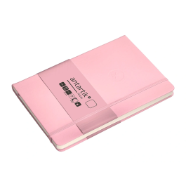Antartik Cuaderno A5 Tapa Dura Hojas Lisas Rosa Pastel 100 Hojas 80 gr FSC