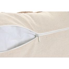 DKD Home Decor Cojín Boho Algodón Yute Blanco Verde 50 x 30 cm (2 Unidades)