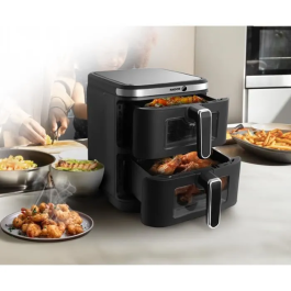 Fagor Freidora sin aceite Airfryer FGD11 con Doble depósito de 5,5 L (11L total), 12 programas, 2800W