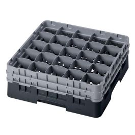 CAMBRO - 25S534-110 - Cesta de lavado 25 comp. 2 alturas - 8,7 cm Ø máx. - alt. máx. 14,9 cm - 50 x 50 x 18,4 cm - Negro Precio: 58.98999986. SKU: B1CL72R4G5