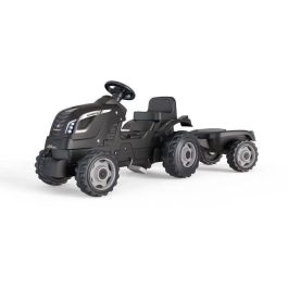 Smoby SMO3032167101310 Tractor de Pedales Farmer XL con Remolque Negro