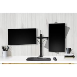 Kensington Brazo Doble Monitor SmartFit Ergo Extensible K55409WW, Soporte para 2 Pantallas hasta 34", 8 kg, Ajuste Ergonómico, Negro
