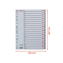 Separadores Esselte A-Z Abecedario Gris A4 (10 Unidades)