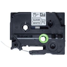 BROTHER Cinta de etiquetas modo bandera. Texto negro sobre fondo blanco.