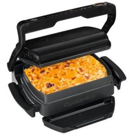 Tefal Tischgrill OptiGrill GC7148 Parrilla de sobremesa Negro, Acero Inoxidable, 600 cm², 6 Programas