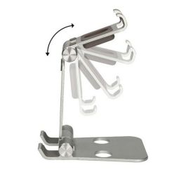 Soporte para Móviles KSIX Swivel Plateado Soporte para Móviles KSIX Swivel Plateado